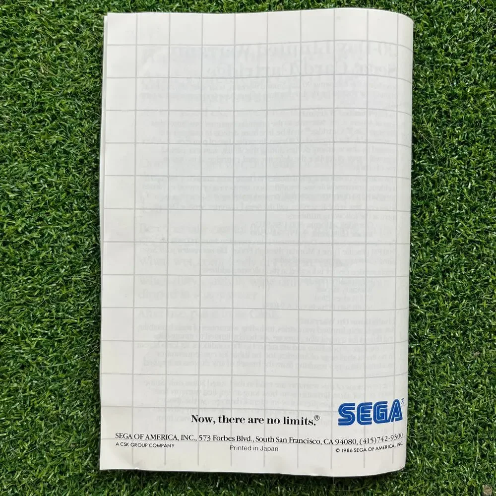 Sega Master System Choplifter 1986 Video Game Complete Tested Working Vintage